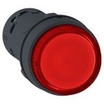 Schneider Electric Моноблочная кнопка с подсветкой, пластик, красный, Ø22, встроенный светодиод, пружинный возврат, 230…240 V AC, 1 НО (арт. XB7NW34M1) в Самаре фото